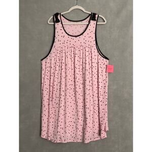 Kate Spade Sleeveless Chemise New York Dot Jersey Knit Pink Women's 3X NEW